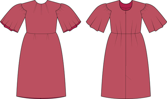 London Reign PDF Sewing pattern line drawing front and back view